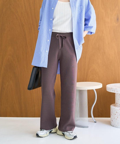夏季針織寬鬆褲