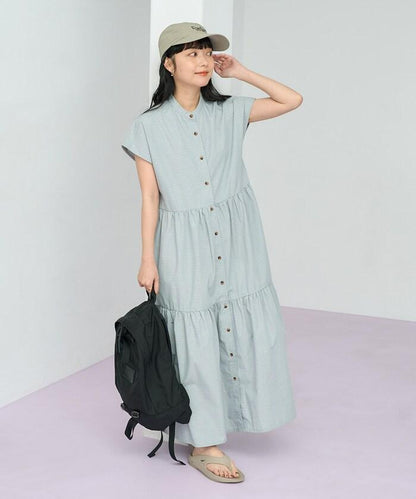 聯名 釣魚口袋 短袖連衣裙