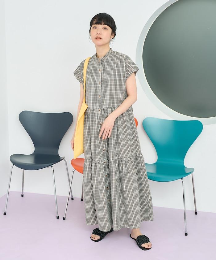 聯名 釣魚口袋 短袖連衣裙