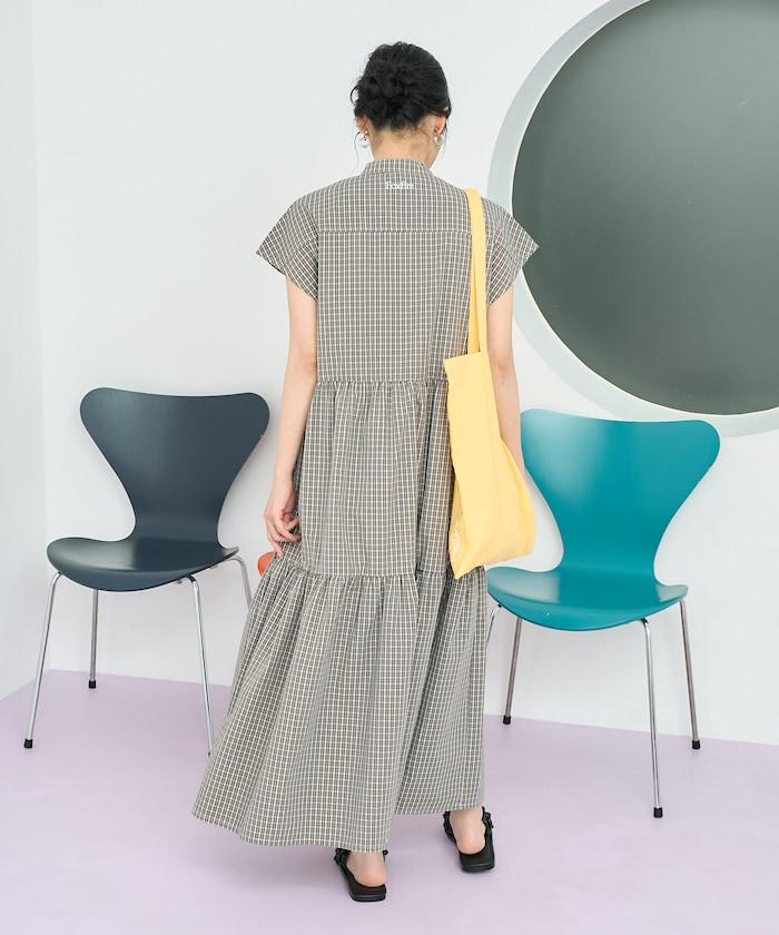 聯名 釣魚口袋 短袖連衣裙