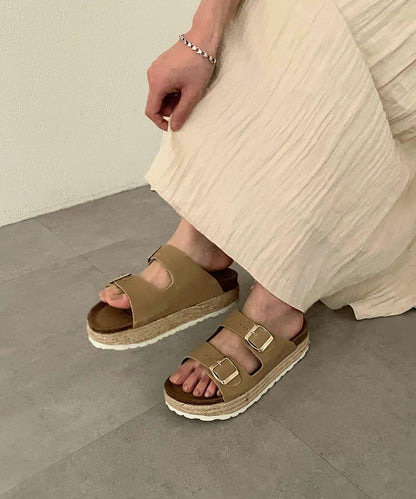 厚底雙帶涼鞋
