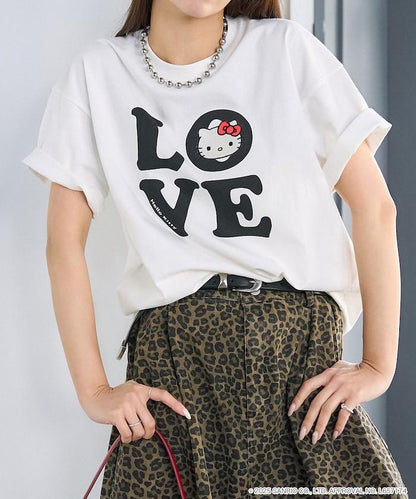 "HELLO KITTY/《Hello Kitty》" LOVE Logo T恤