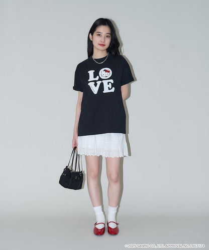 "HELLO KITTY/《Hello Kitty》" LOVE Logo T恤