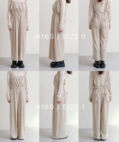 【2025春夏目錄/2尺碼展開/低身高尺碼】荷葉邊連體褲