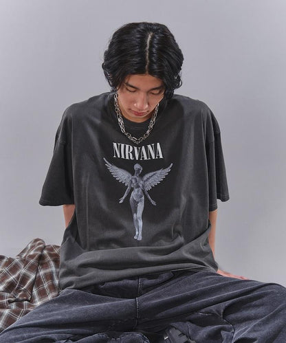 NIRVANA IN UTERO 色素T恤