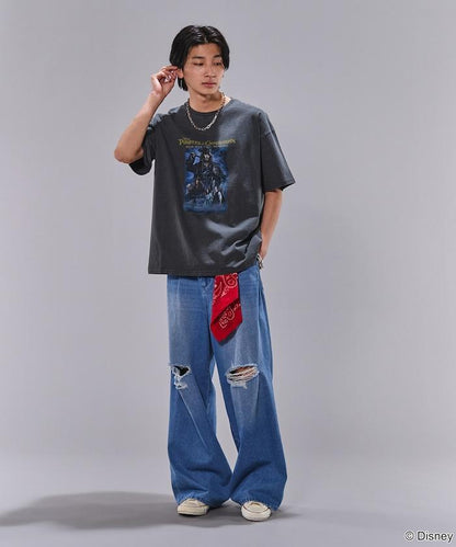 寬鬆破洞牛仔褲