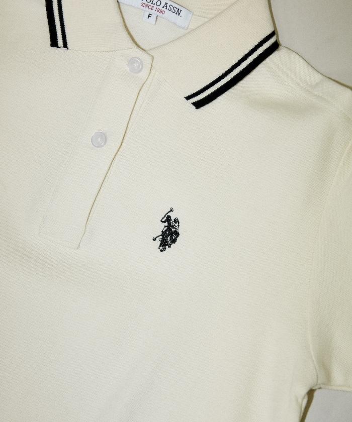 聯名 線條設計一點刺繡Polo衫