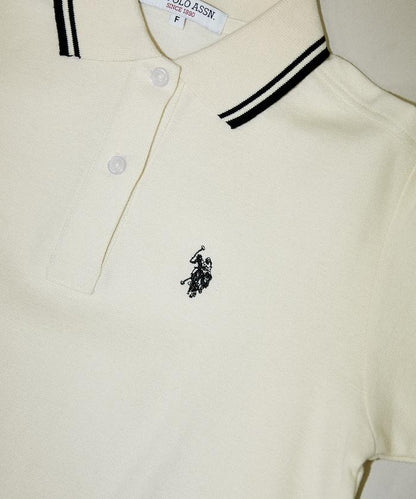 聯名 線條設計一點刺繡Polo衫