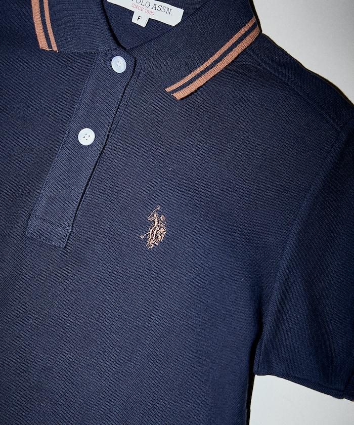 聯名 線條設計一點刺繡Polo衫