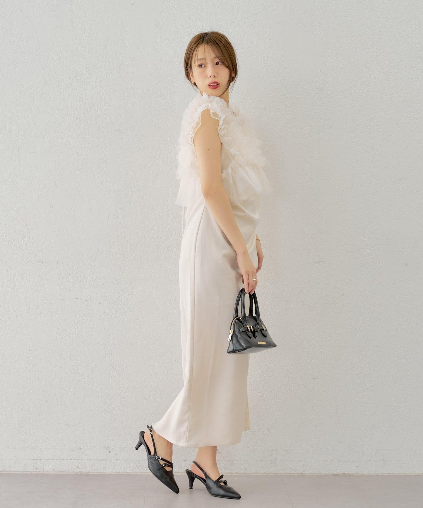 【SALON by Chico】蕾絲背心+吊帶連衣裙套裝