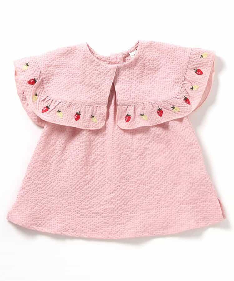 檸檬草莓刺繡襯衫