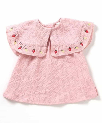 檸檬草莓刺繡襯衫