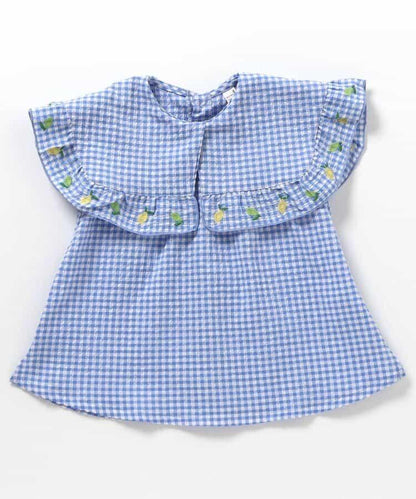 檸檬草莓刺繡襯衫