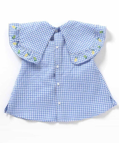 檸檬草莓刺繡襯衫