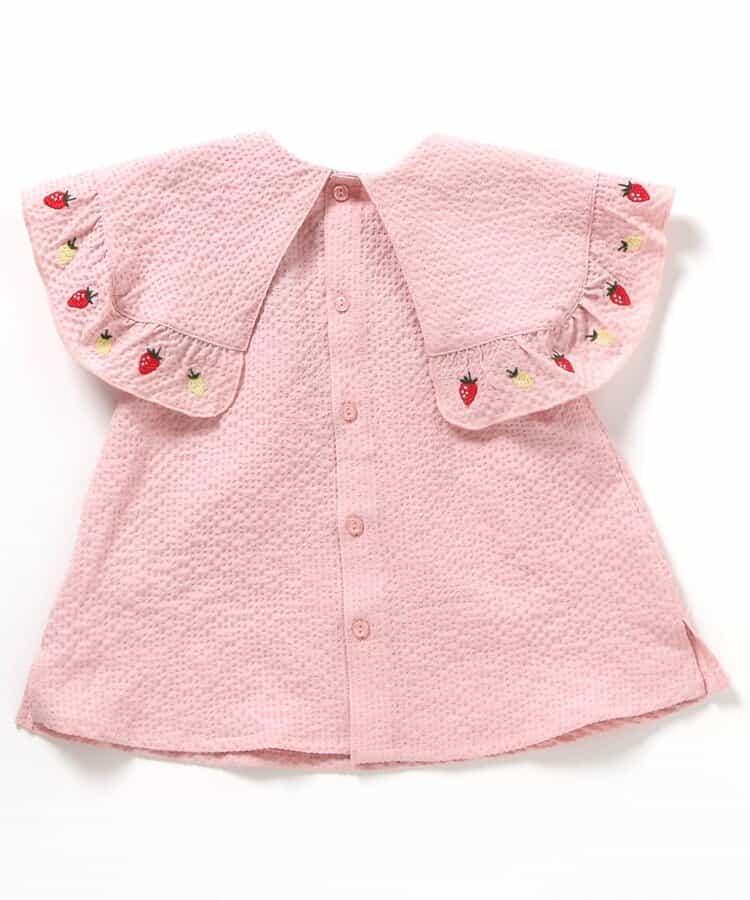 檸檬草莓刺繡襯衫