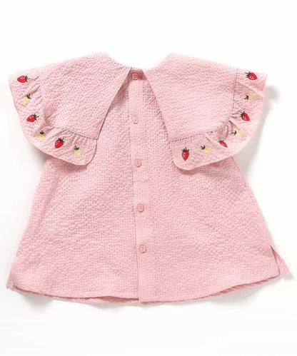 檸檬草莓刺繡襯衫