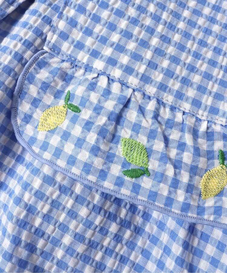 檸檬草莓刺繡襯衫