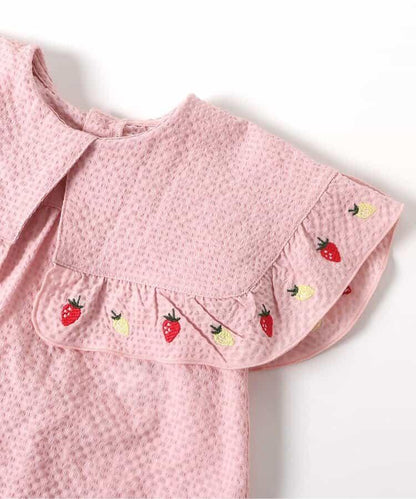 檸檬草莓刺繡襯衫