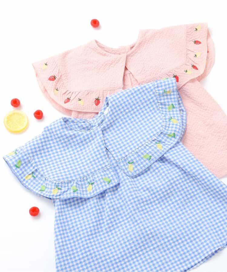 檸檬草莓刺繡襯衫