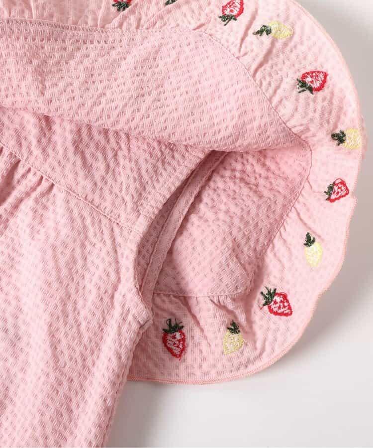 檸檬草莓刺繡襯衫