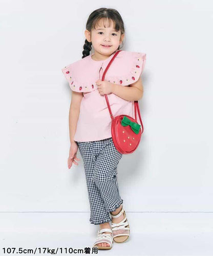 檸檬草莓刺繡襯衫