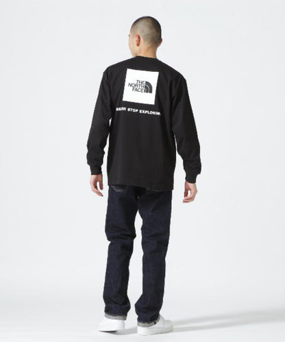 THE NORTH FACE/北面長袖方塊logoT恤