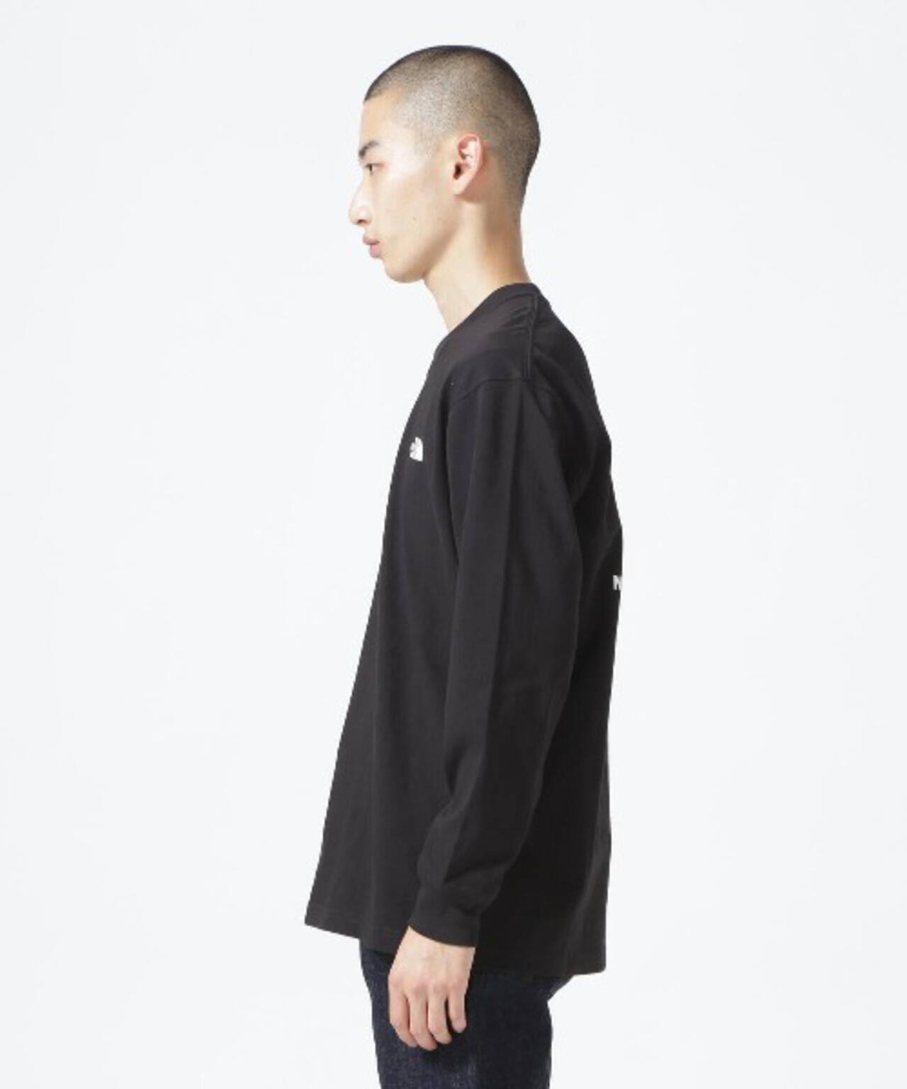 THE NORTH FACE/北面長袖方塊logoT恤