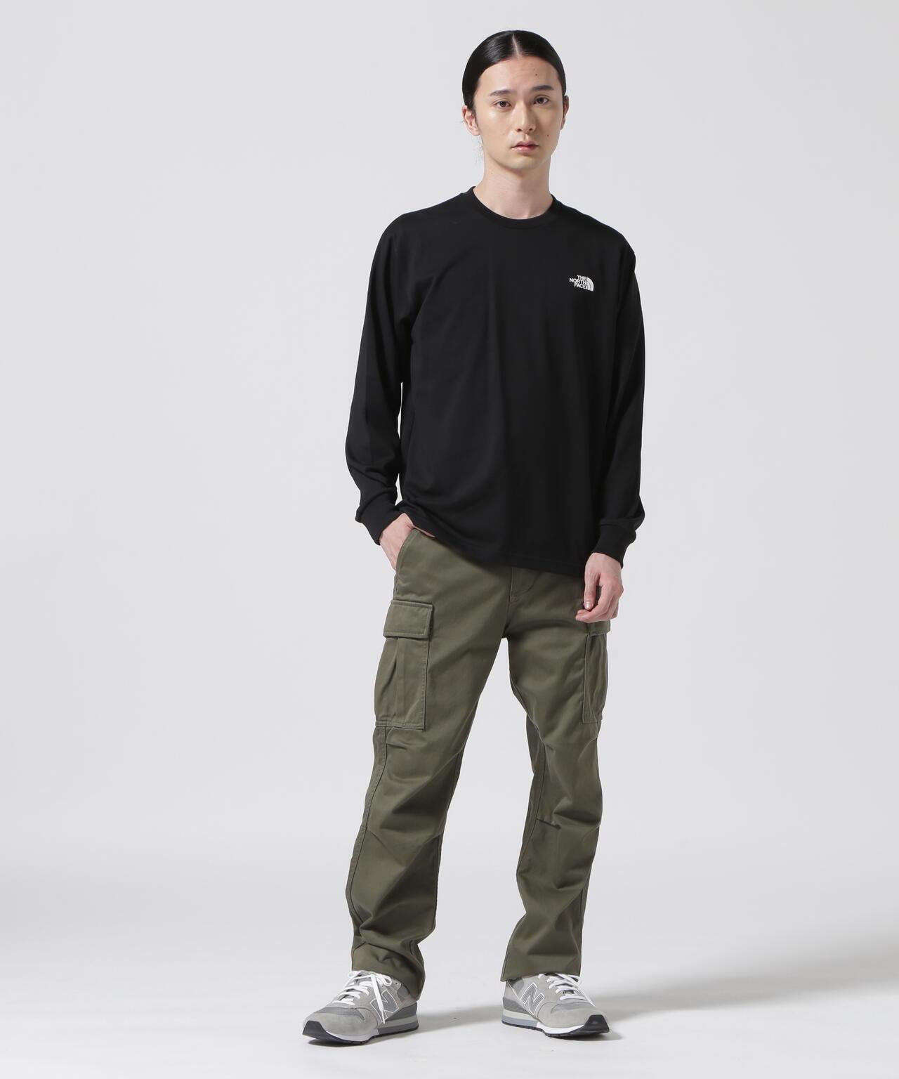 THE NORTH FACE/北面長袖方塊logoT恤