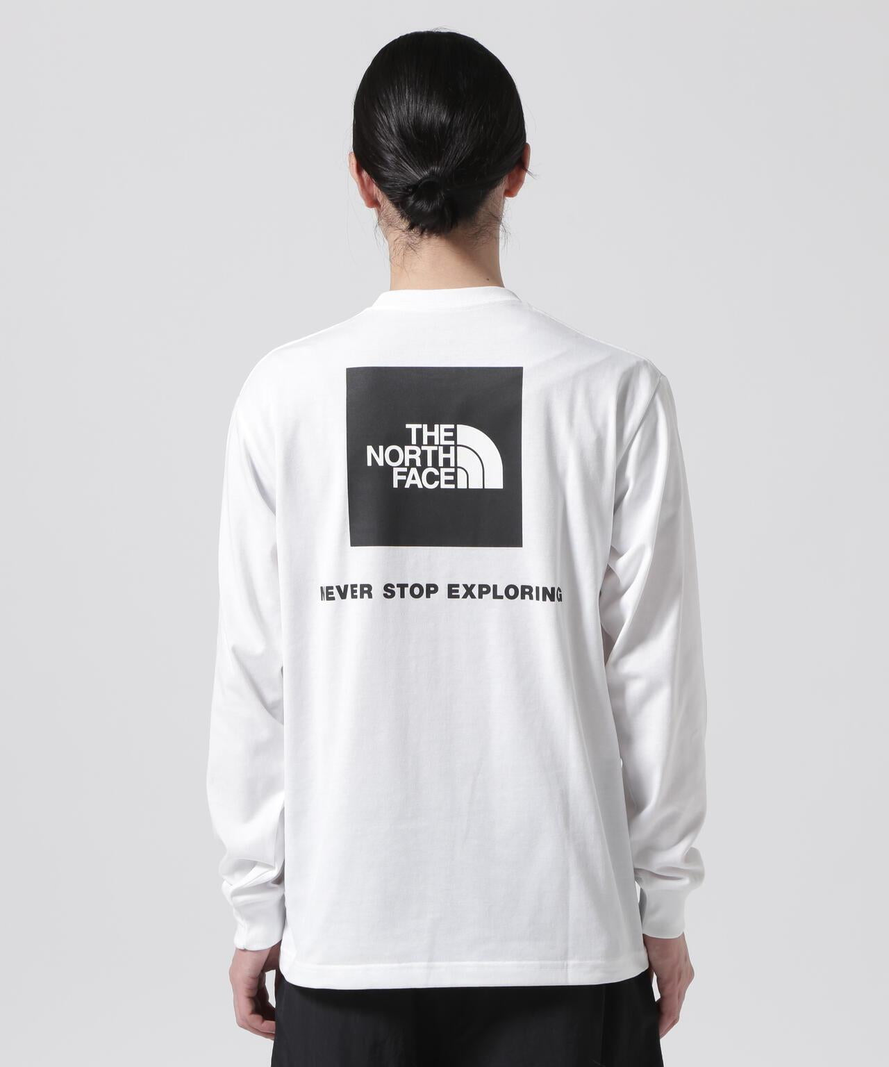THE NORTH FACE/北面長袖方塊logoT恤
