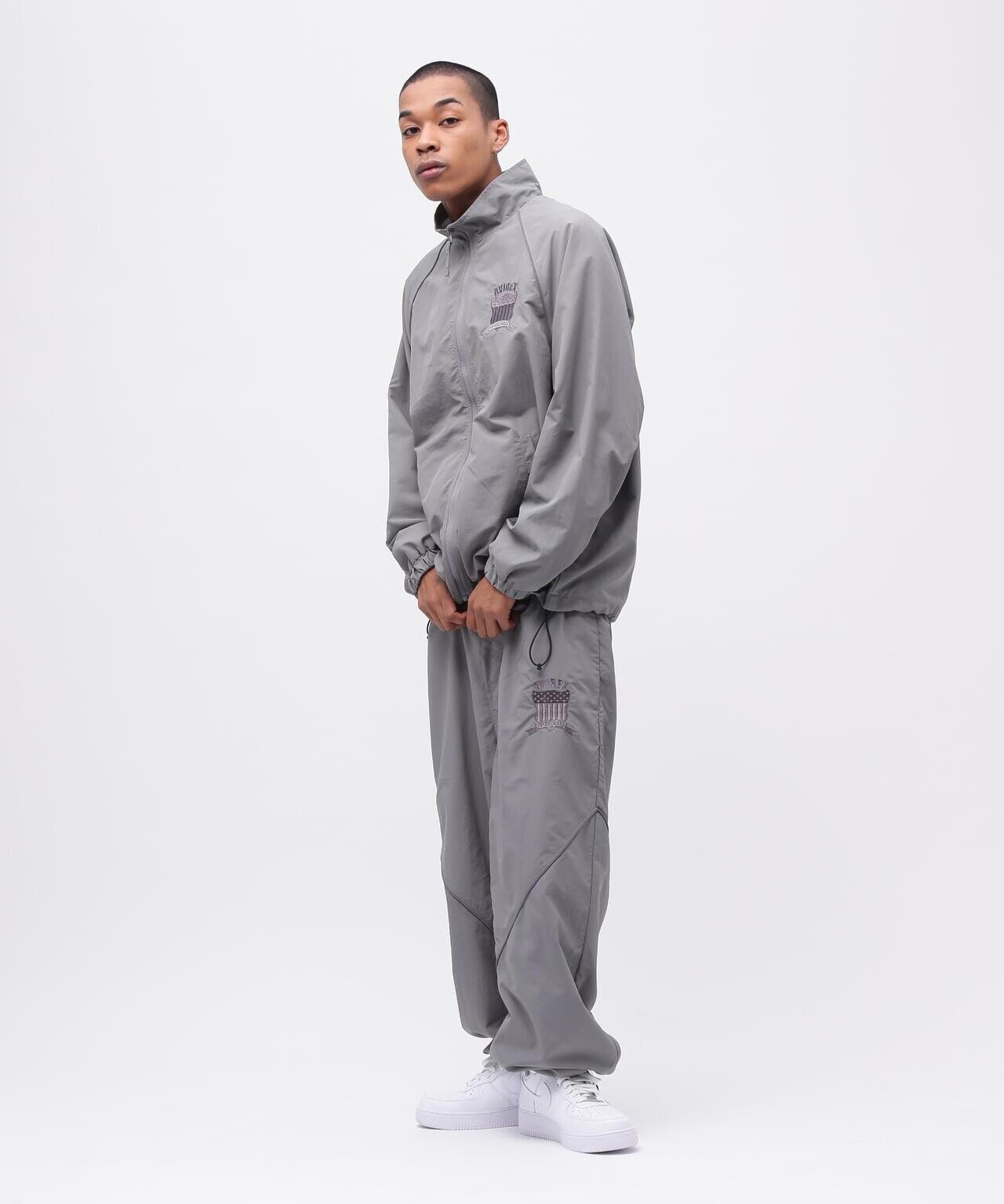 尼龍拼接立領夾克