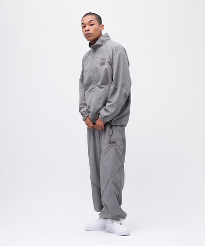尼龍拼接立領夾克