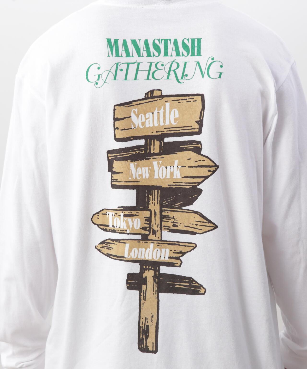 MANASTASH 長袖T恤 野營者聚會