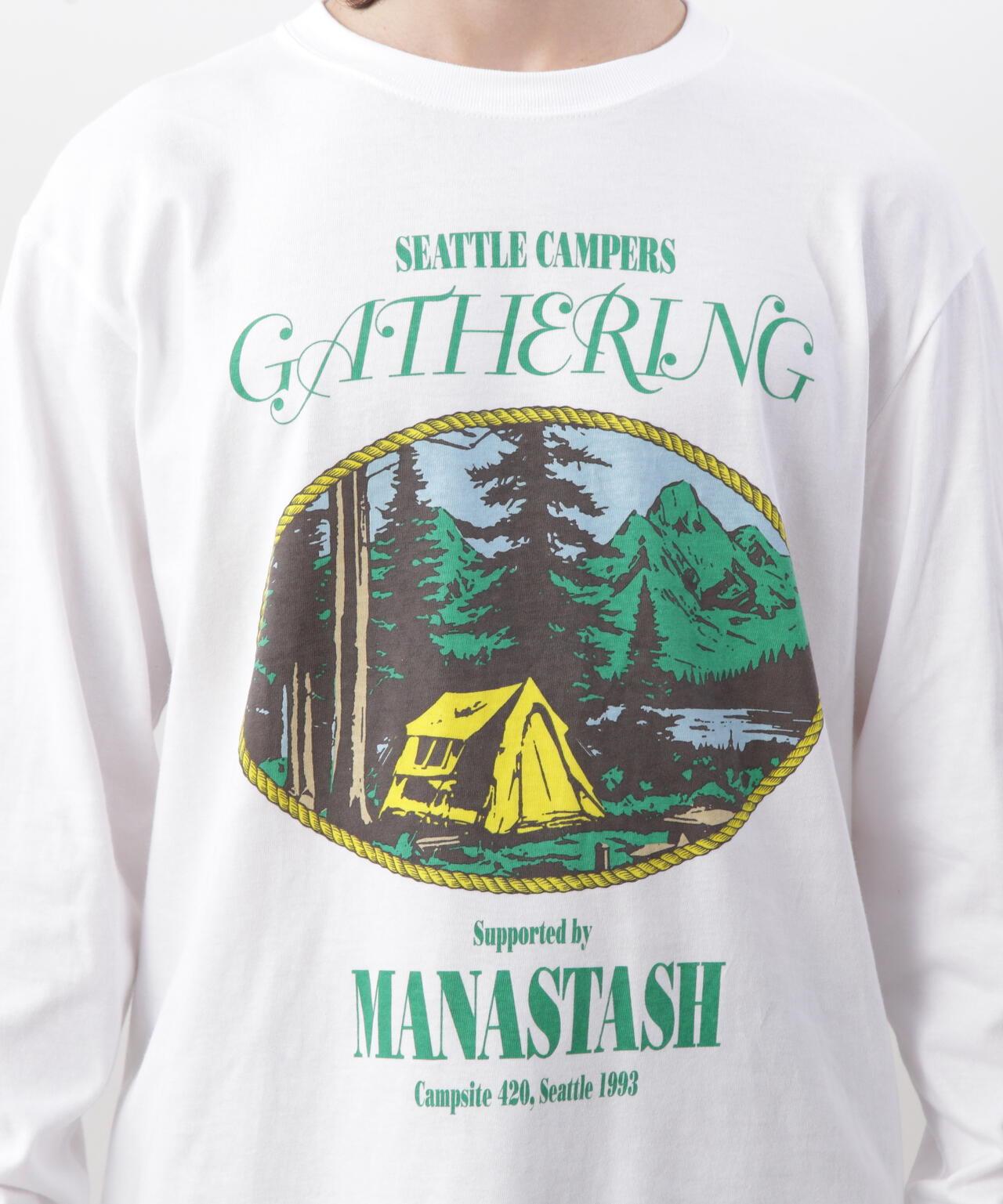MANASTASH 長袖T恤 野營者聚會