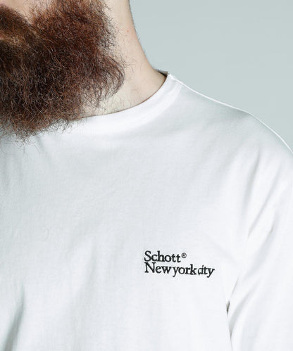 刺繡T恤 衫 Schott NYC
