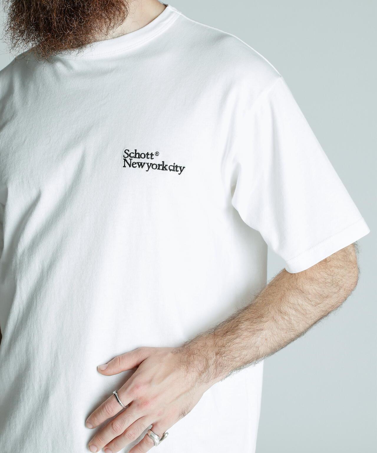 刺繡T恤 衫 Schott NYC
