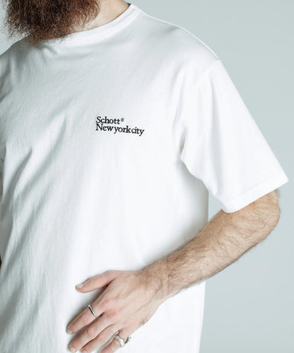 刺繡T恤 衫 Schott NYC