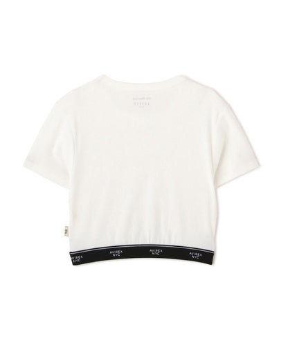 S/S LOGO RUBBER TAPE TOPS/標誌橡膠帶上衣