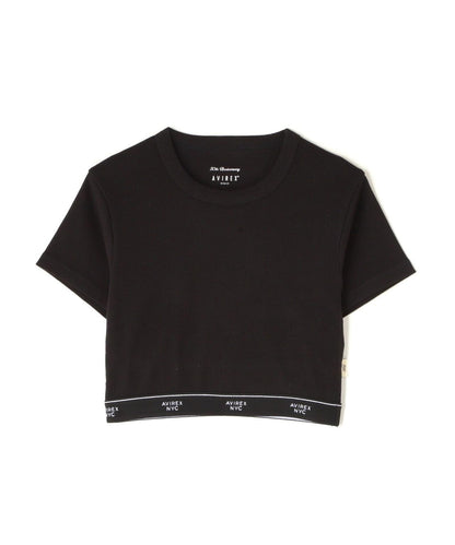 S/S LOGO RUBBER TAPE TOPS/標誌橡膠帶上衣