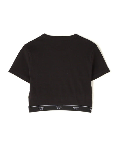 S/S LOGO RUBBER TAPE TOPS/標誌橡膠帶上衣