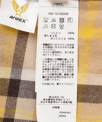 FADE CHECK SHIRT "USAFA" / 褪色格子襯衫 / AVIREX / 阿維雷克斯