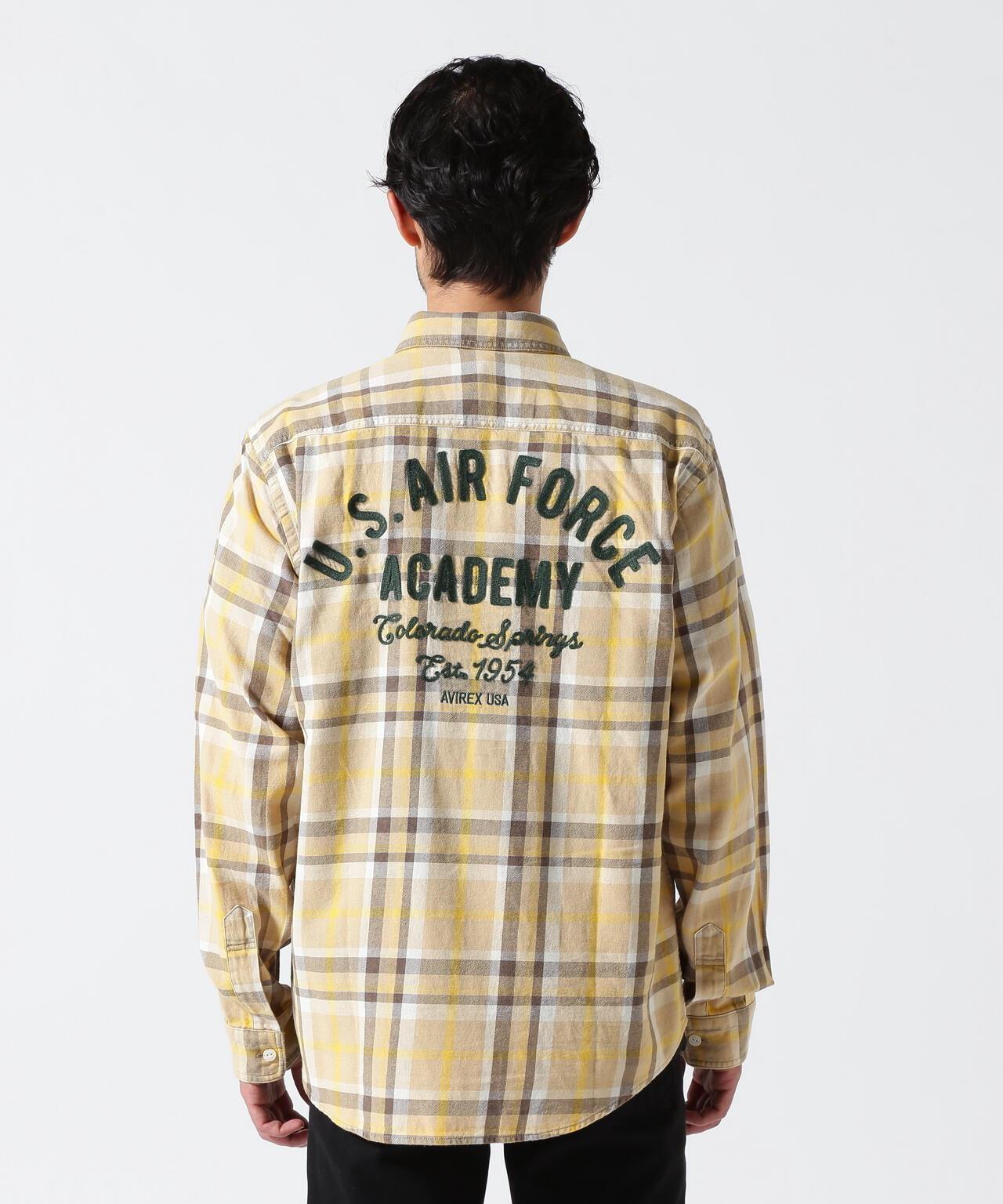 FADE CHECK SHIRT "USAFA" / 褪色格子襯衫 / AVIREX / 阿維雷克斯