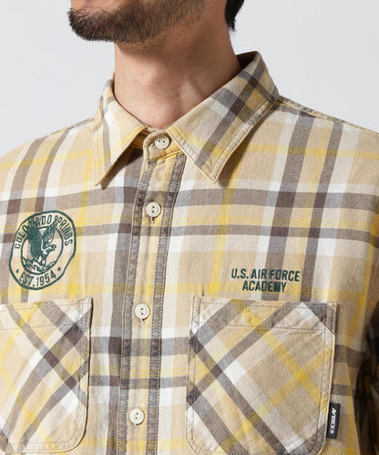 FADE CHECK SHIRT "USAFA" / 褪色格子襯衫 / AVIREX / 阿維雷克斯