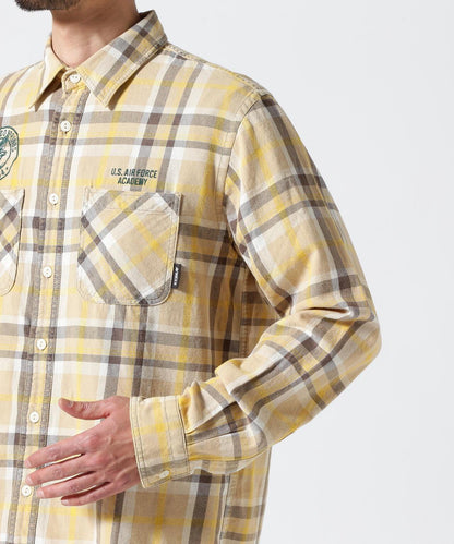 FADE CHECK SHIRT "USAFA" / 褪色格子襯衫 / AVIREX / 阿維雷克斯