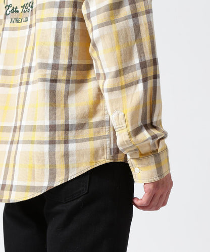 FADE CHECK SHIRT "USAFA" / 褪色格子襯衫 / AVIREX / 阿維雷克斯