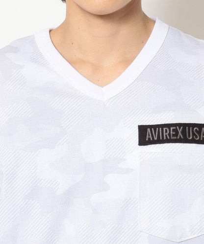 疲勞感 V領 T恤/短袖 疲勞感 V領 T恤/阿維雷克斯/AVIREX