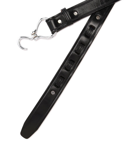 TORY LEATHER 鎳質蹄鏟腰帶