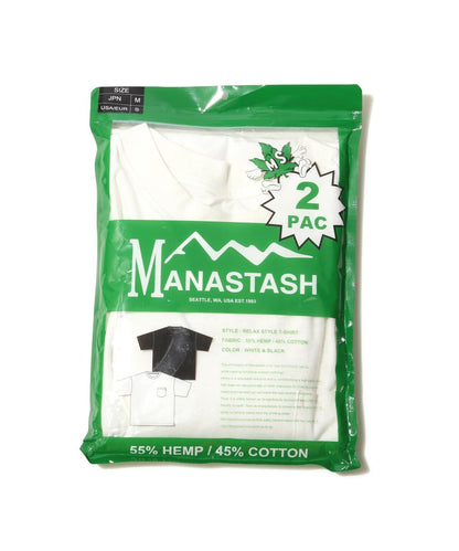 MANASTASH/麻胡須/大麻包裝T恤（2件裝）/大麻包裝T