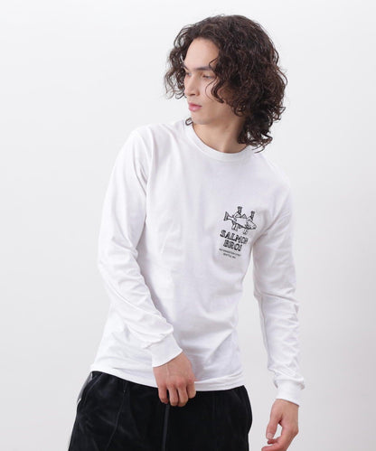 MANASTASH/馬納斯塔什/L號圓領長袖T恤 三文魚