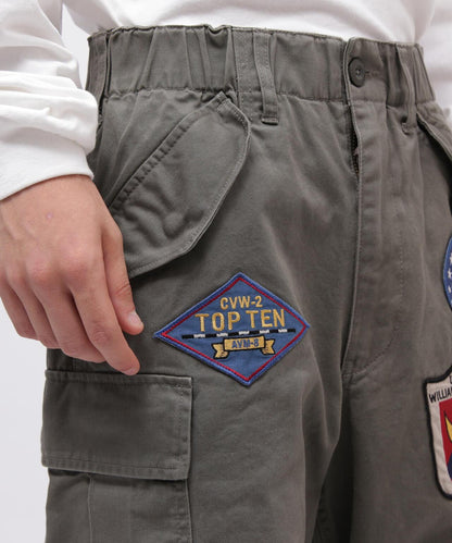 《直營店限定》TOP GUN 徽章 褲子 / 雄鷹部隊 徽章 褲子 / AVIREX