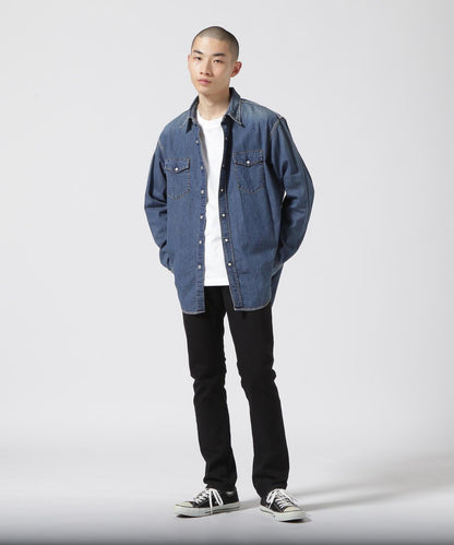 MINEDENIM（礦物牛仔）牛仔寬鬆西裝襯衫